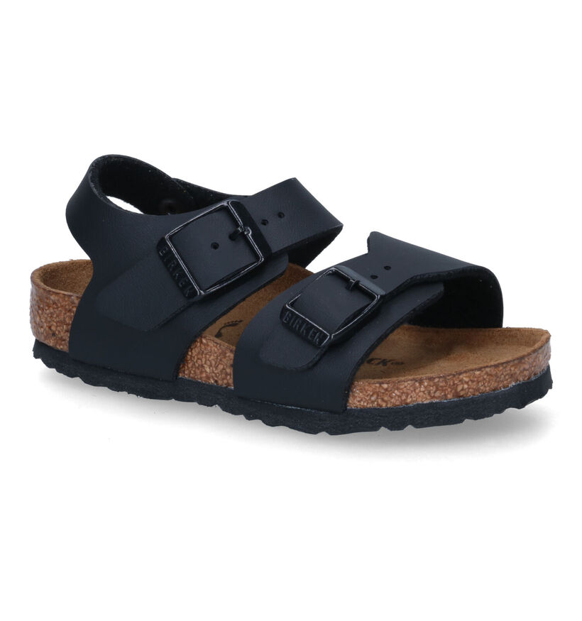 Birkenstock New York  Sandales en Noir pour garçons (338096)