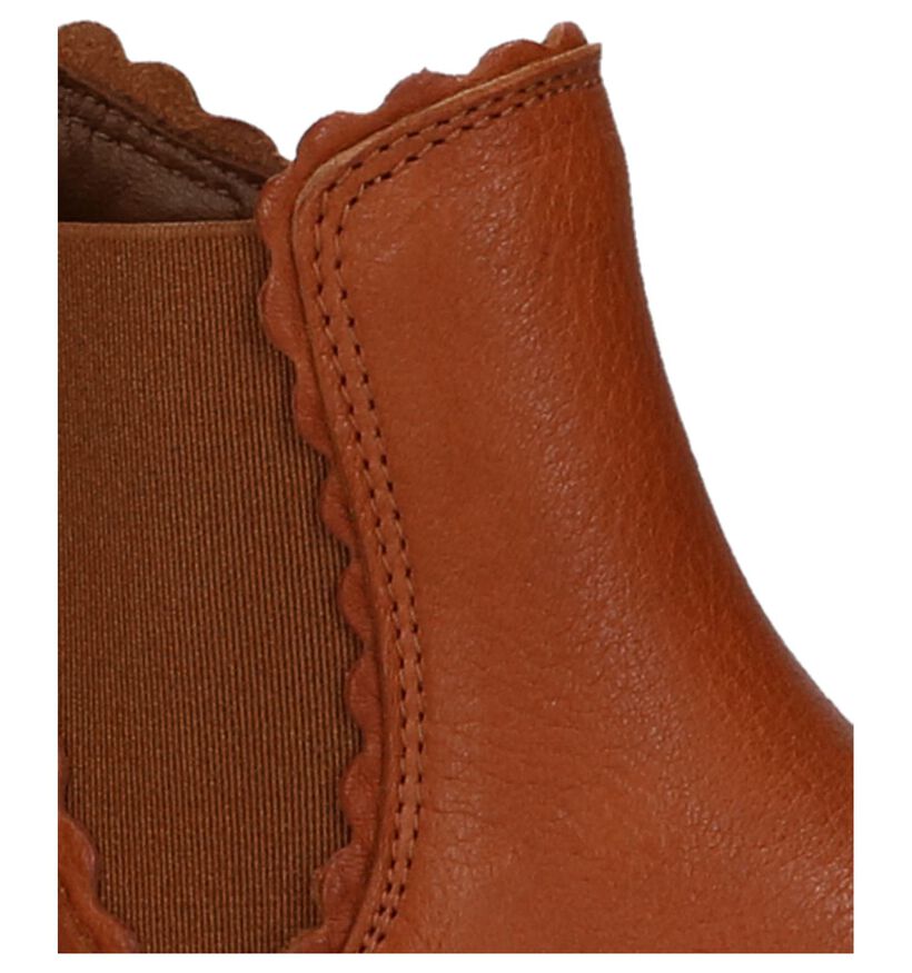 Bisgaard Cognac Geklede Boots in leer (230731)