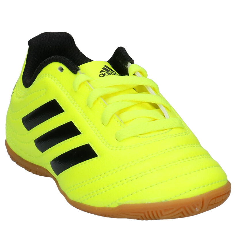 adidas Copa 19.4 Gele Zaalvoetbalschoenen in kunstleer (252891)