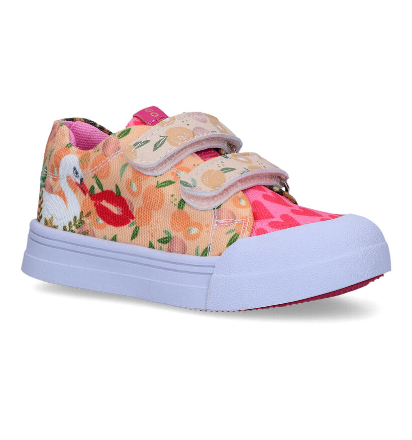 Go Banana's Swan Kiss Roze Sneakers voor meisjes (323842) - geschikt voor steunzolen