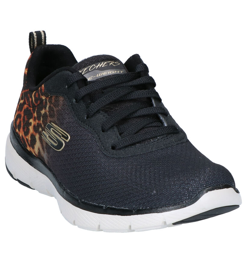 Skechers Flex Appeal Baskets en Noir en textile (264477)