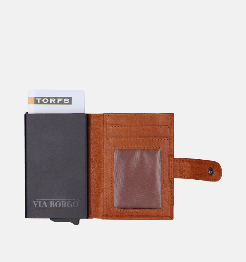 Via Borgo Cognac Kaartenhouder & Riem voor heren (306807)