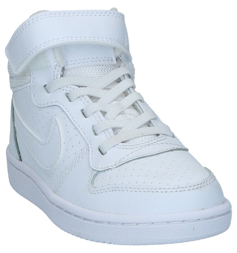 Witte Sneakers Nike Court Borough Mid PS in kunstleer (234339)