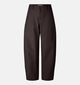 Pieces Rikke Donkerbruine Barrel Jeans voor dames (389786)