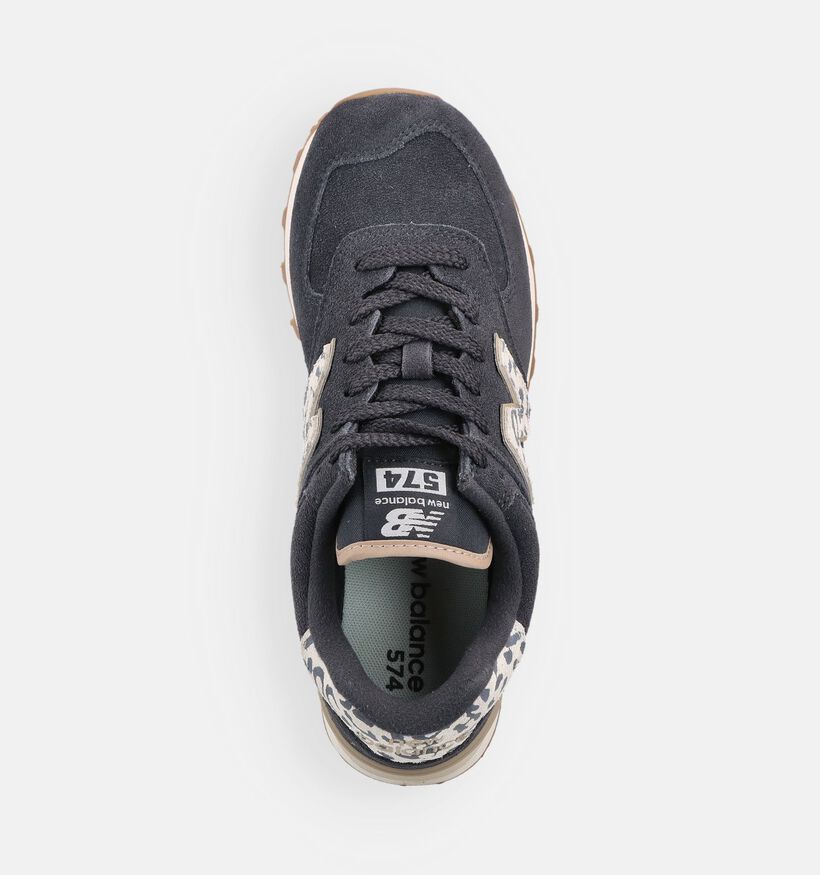 New Balance 574 Baskets sportives en Noir pour femmes (374989) - pour semelles orthop&eacute;diques