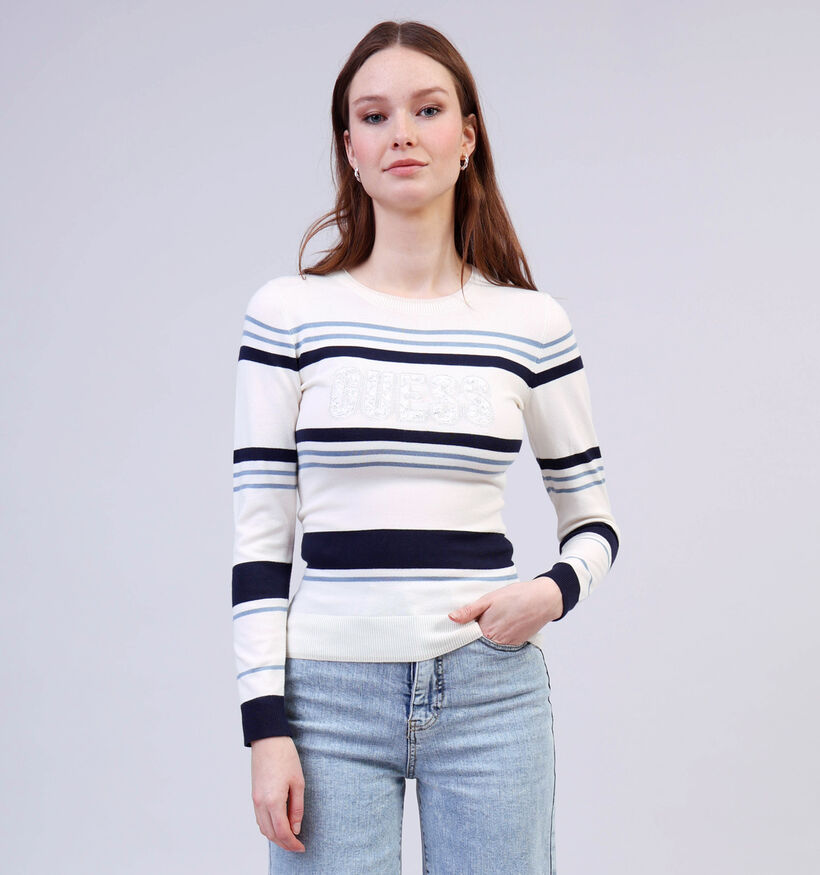 Guess Witte Trui met strepen voor dames (354597)