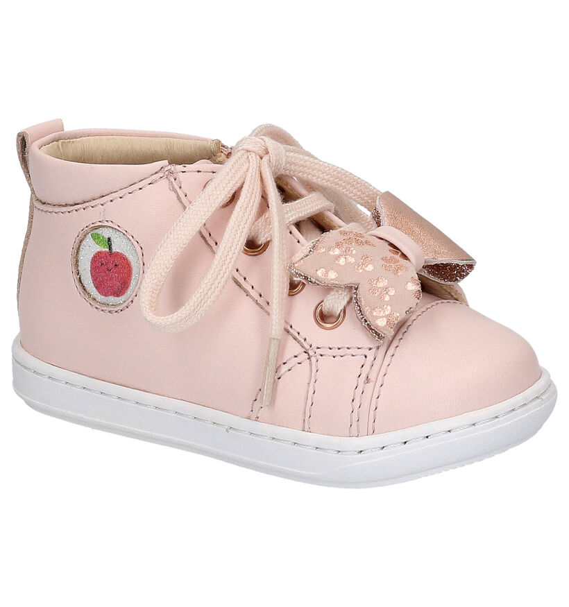 Shoo Pom Bouba Knot Chaussures à Lacets en Rose en cuir (268769)