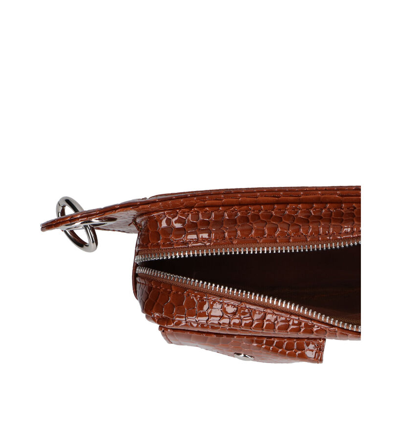 Hvisk Brillay Croco Vegan Blauwe Crossbody Tas in kunstleer (301350)