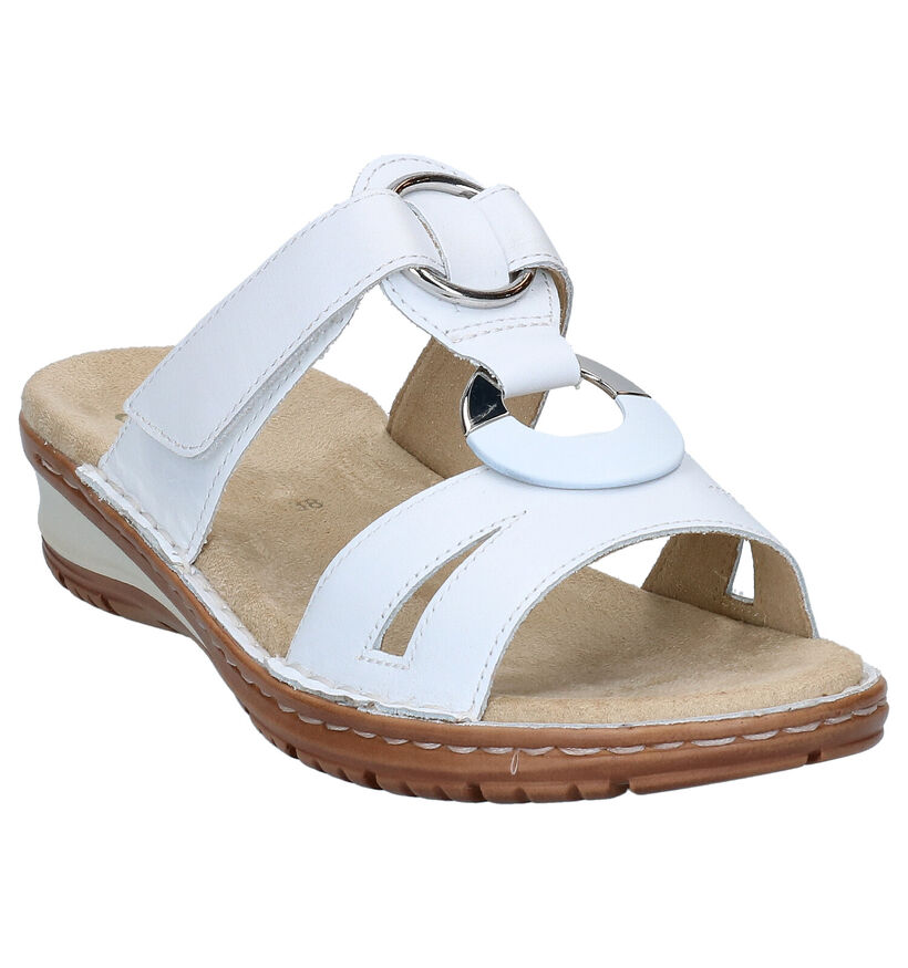 Ara Hawaii Witte Slippers in leer (288972)