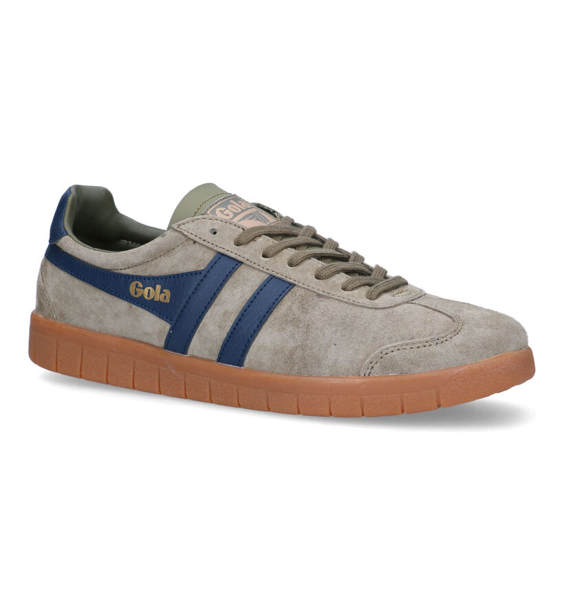 Gola Hurricane Suede Baskets en Beige pour hommes (336324) - pour semelles orthopédiques