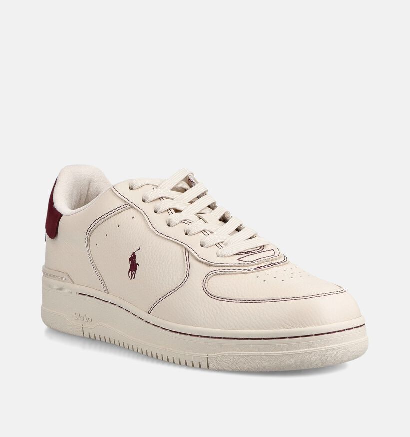 Polo Ralph Lauren Masters Beige/Bordeaux Sneakers voor heren (377254) - geschikt voor steunzolen