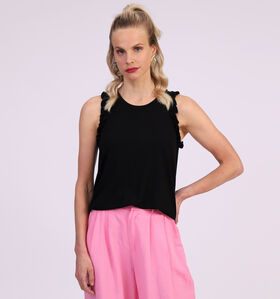 Mexx Sleeveless ruffle Débardeur en Noir (313281)