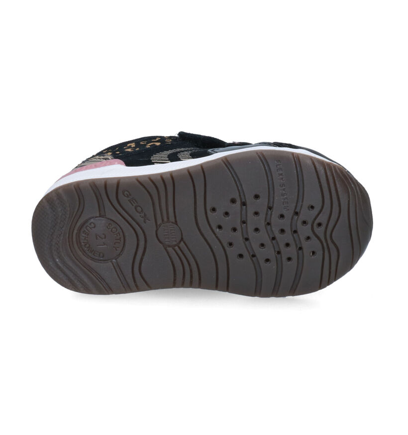 Geox Rishon Chausures pour bébé en Noir en cuir (317601)