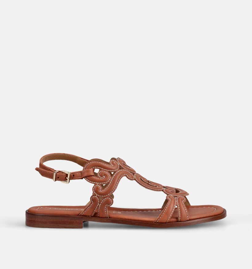 Pedro Miralles Cognac Platte Sandalen voor dames (373633)