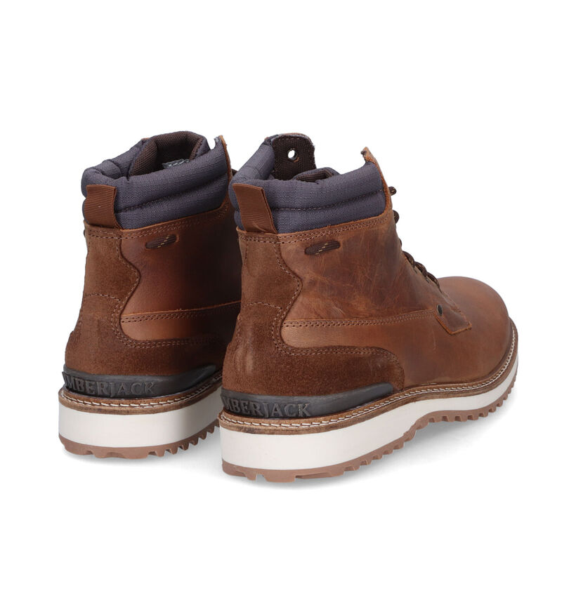 Lumberjack Aaron Bottines en Cognac en textile (314098)