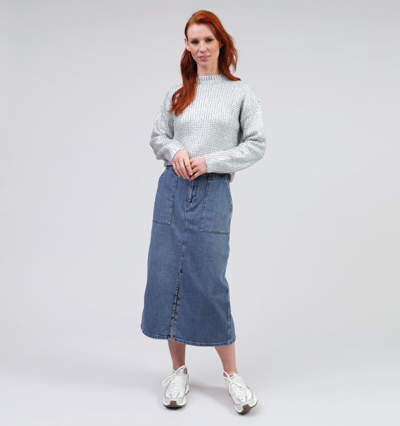 Vero Moda Sif Pull tricoté en Argent pour femmes (362209)