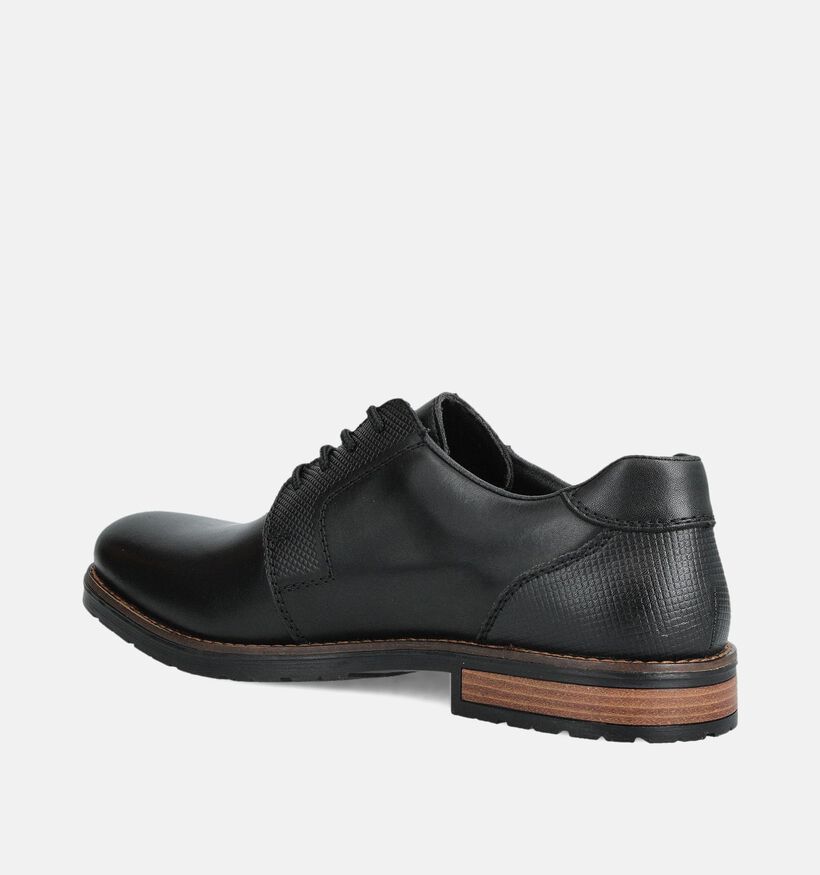 Rieker Zwarte Veterschoenen voor heren (376526) - geschikt voor steunzolen