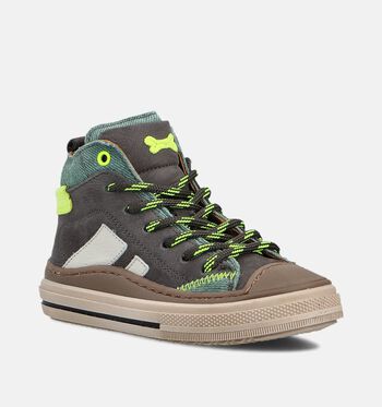 STONES and BONES Hoge schoenen Cognac/Groen