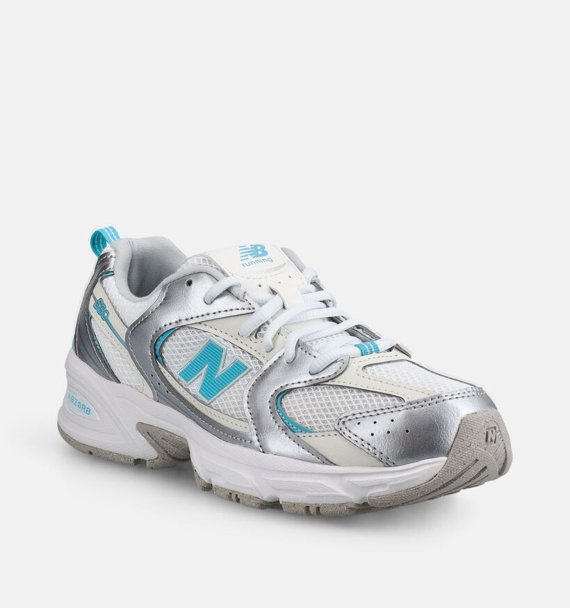 New Balance 530 Zilveren/Blauwe Sneakers voor meisjes (375215) - geschikt voor steunzolen