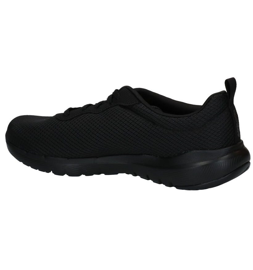 Skechers Flex Appeal 3.0 Zwarte Sneakers in stof (301476)