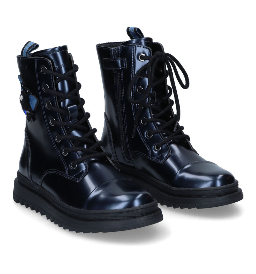 Geox Gillyjaw Zwarte Boots in kunstleer (317648)