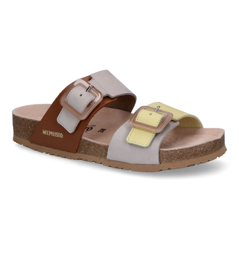 Mephisto Madison Beige Slippers in nubuck (307024)