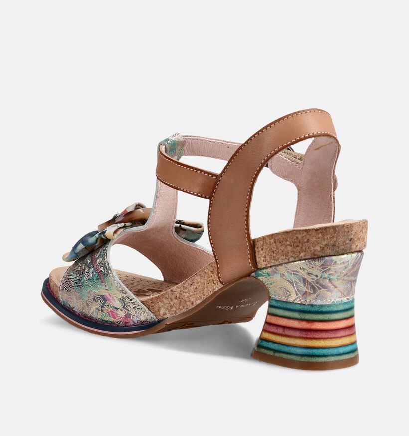 Laura Vita Dekbyo Sandales &agrave; talons en Marron pour femmes (373205)