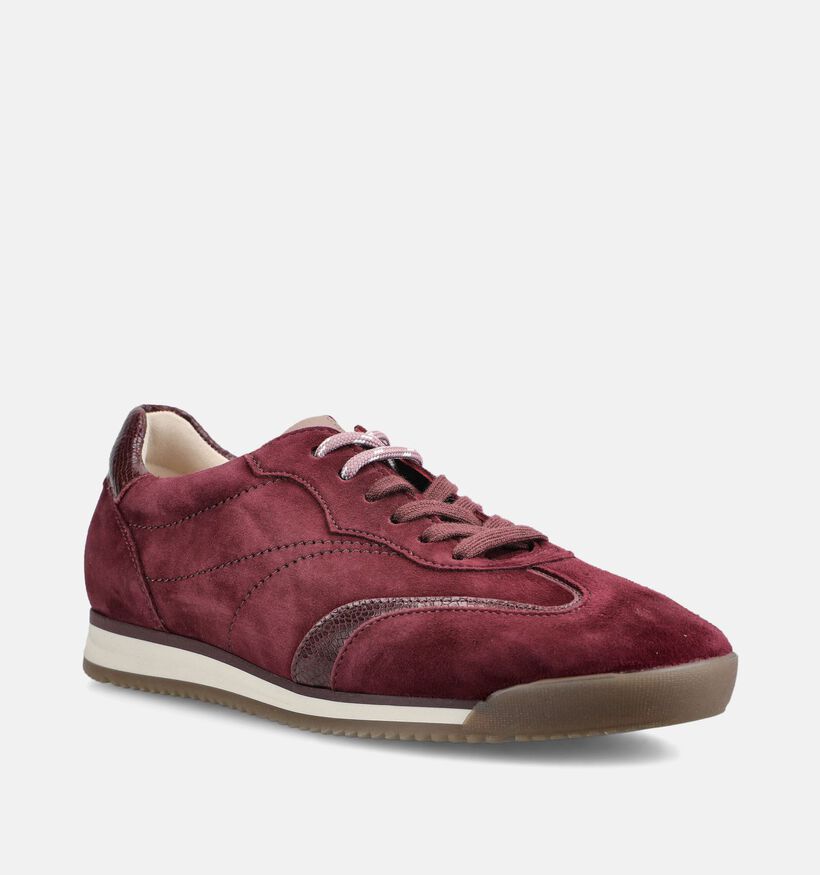 Gabor Bordeaux Sneakers voor dames (376992) - geschikt voor steunzolen