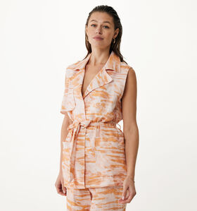 Mexx Oranje Mouwloze Blazer voor dames (358574)