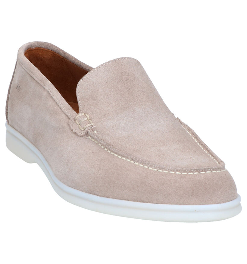 River Woods Beige Mocassins in daim (271151)