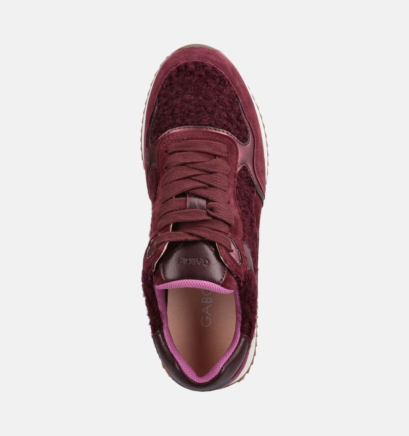 Gabor Bordeaux Sneakers voor dames (376971) - geschikt voor steunzolen