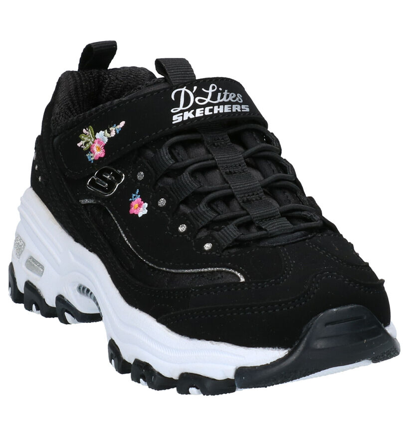 Skechers D'Lites Roze Sneakers in stof (263916)