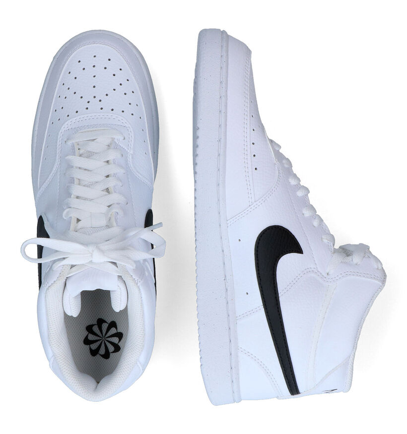 Nike Court Vision Baskets en Blanc pour hommes (312158) - pour semelles orthopédiques