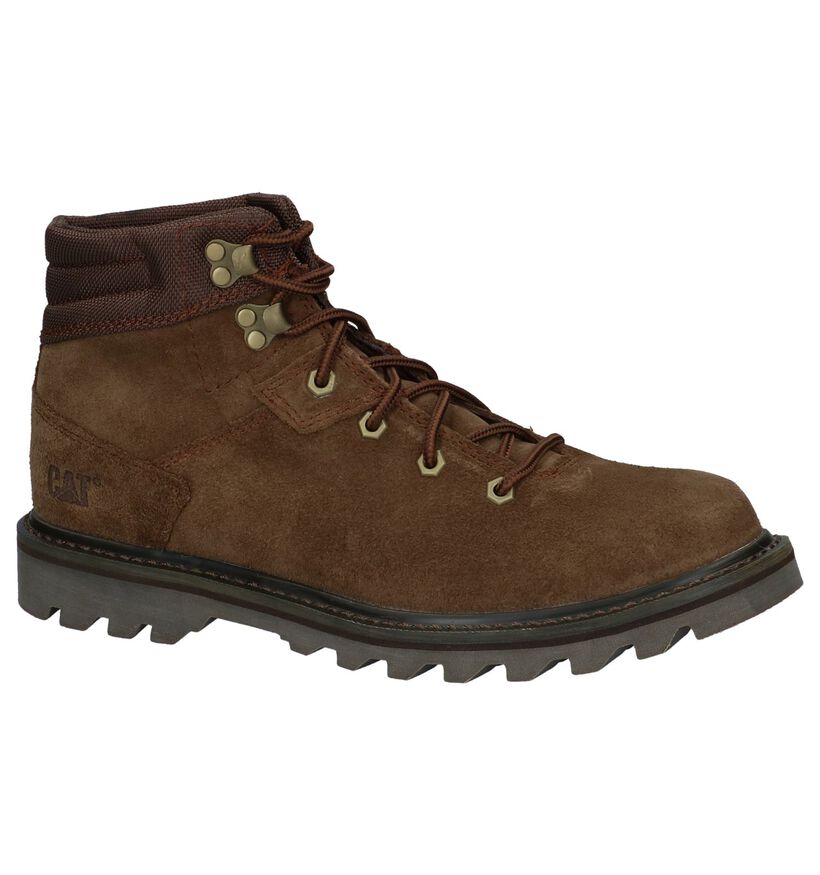 Caterpillar Bottines en Vert olive en daim (225469)