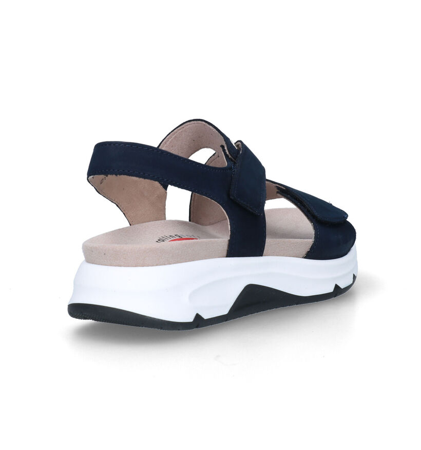 Gabor Rollingsoft Sandales pour semelles orthopédique en Bleu en nubuck (323278)