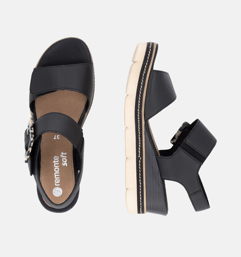 Remonte Open Sandalen Met Sleehak Zwart voor dames (354849)