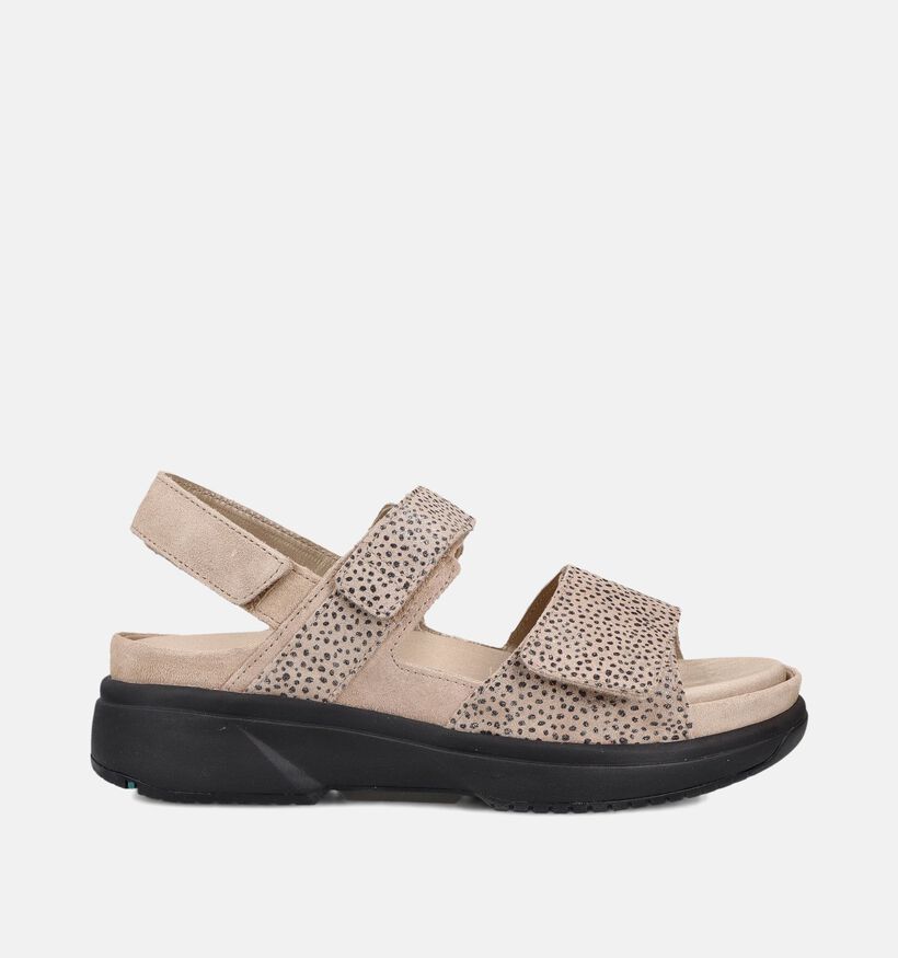Xsensible Aruba Sandales en Beige/Noir pour femmes (373012) - pour semelles orthop&eacute;diques