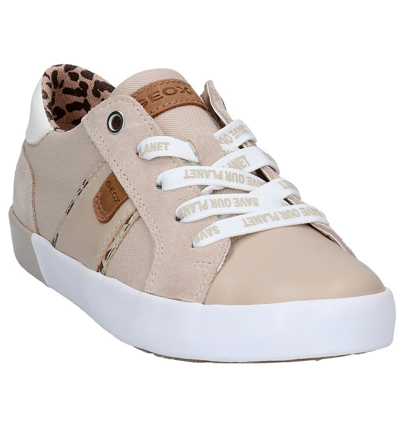 Geox Kilwi Beige Veterschoenen in kunstleer (286938)