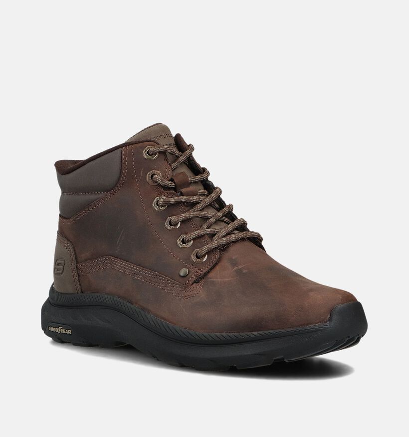 Skechers Pollard Waylon Bruine Veterboots voor heren (360855)