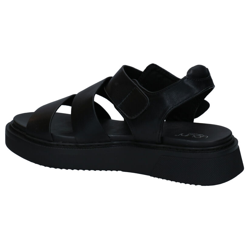 Youh! Sandales plates en Noir en simili cuir (285763)