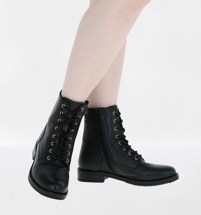 Poelman Conan Zwarte Boots in leer (291392)
