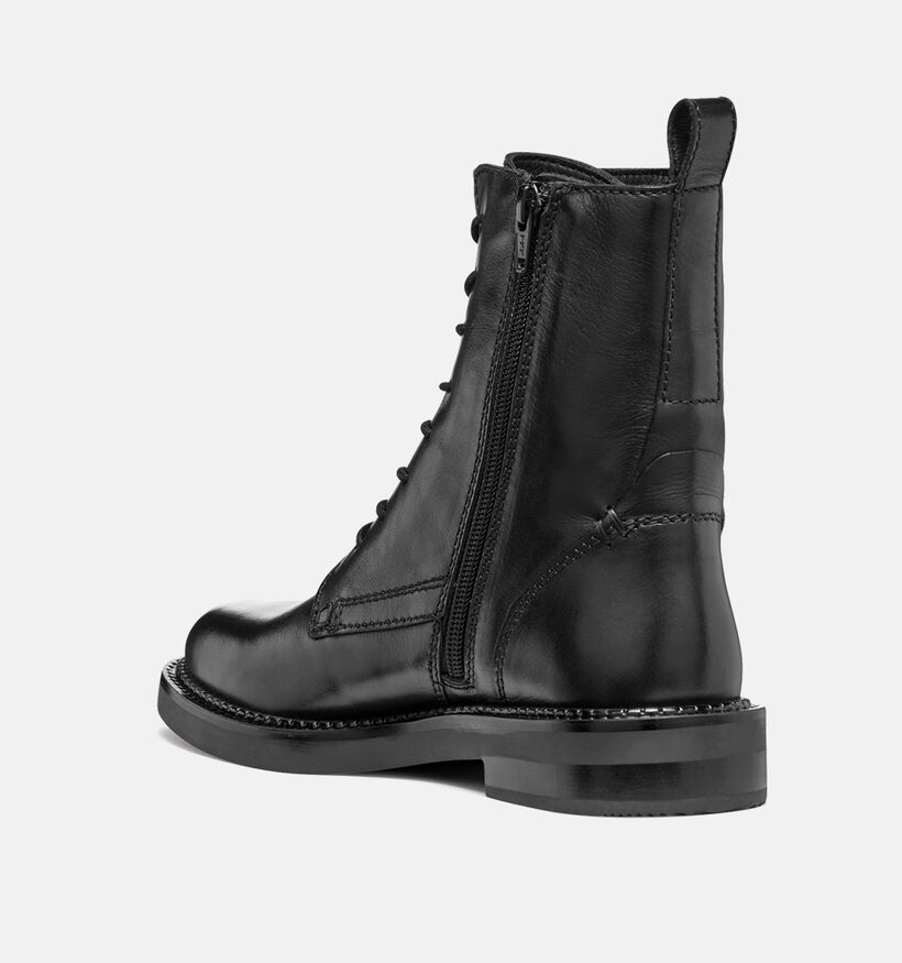 Geox Serilda Zwarte Veterboots voor dames (360122)
