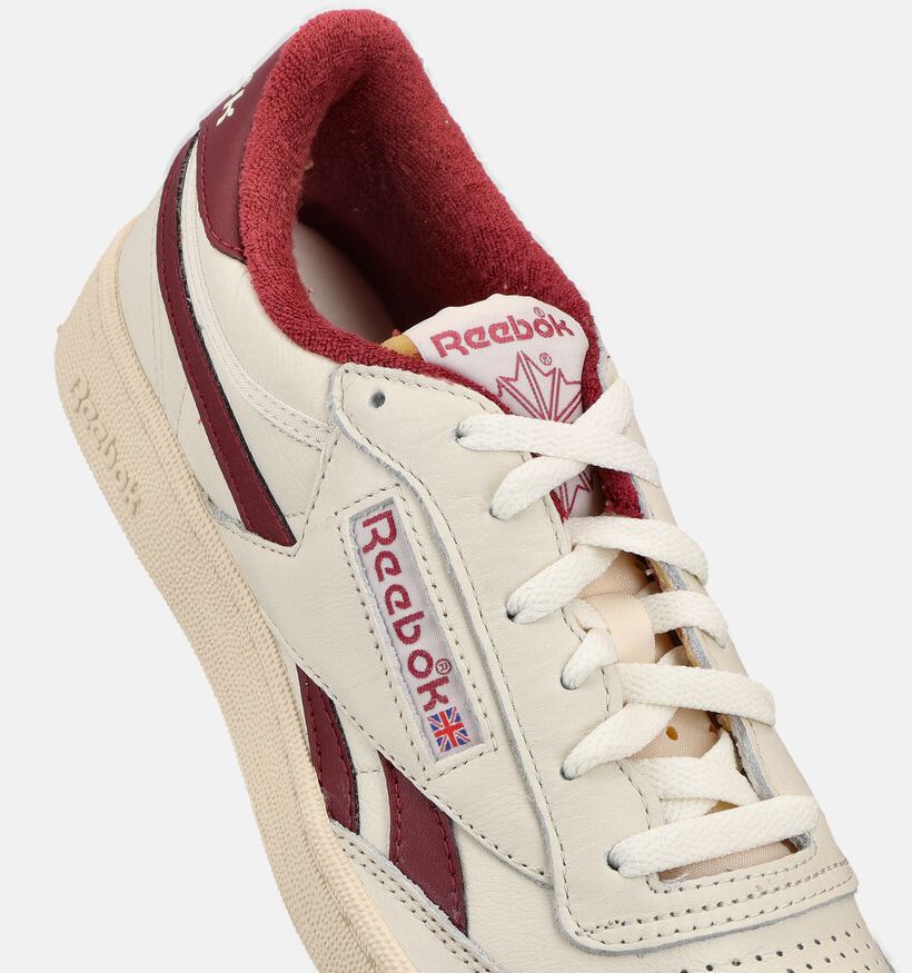Reebok Club C Revenge Vintage Witte/Bordeaux Sneakers voor heren (381332) - geschikt voor steunzolen