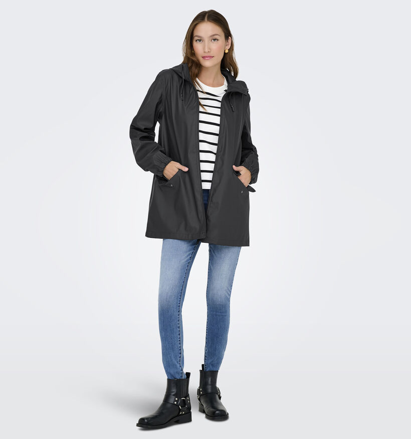 JDY Mulan Zwarte Regenjas voor dames (359861)