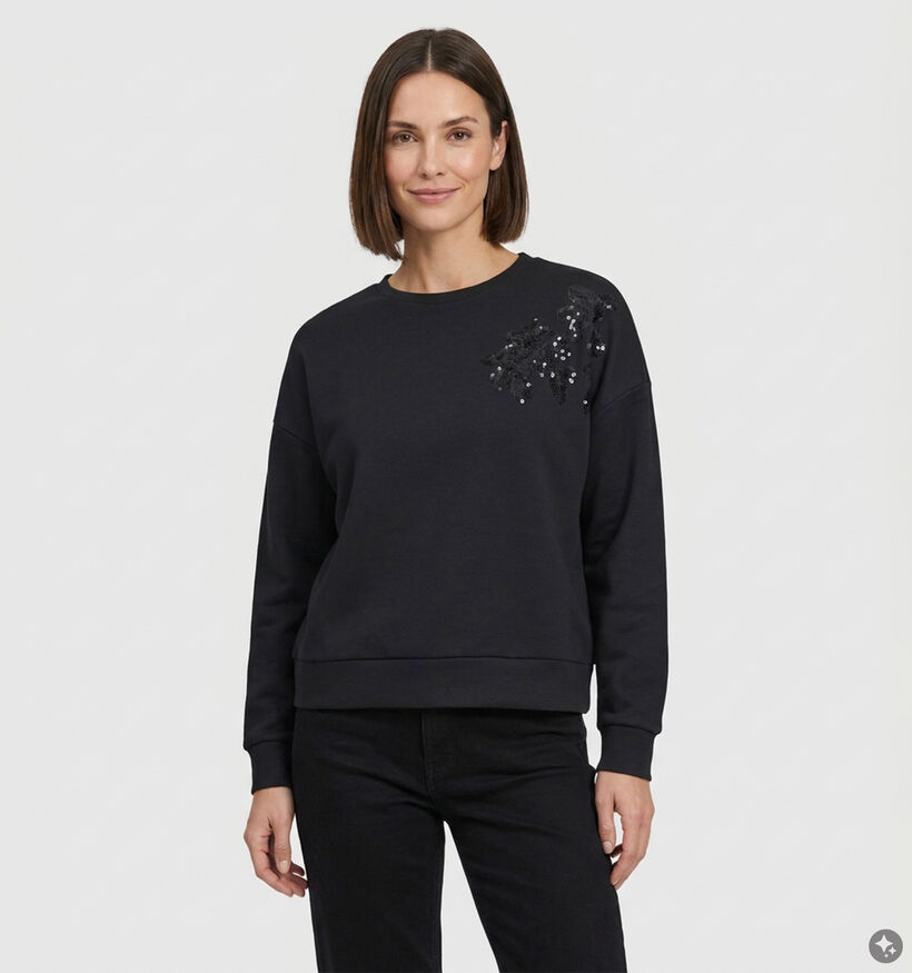 Vila Siffa Sequins Zwarte Sweater voor dames (382045)