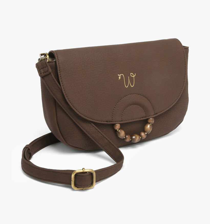 Woomen Neflier Pearl Sac port&eacute; crois&eacute; en Brun fonc&eacute; pour femmes (378676)