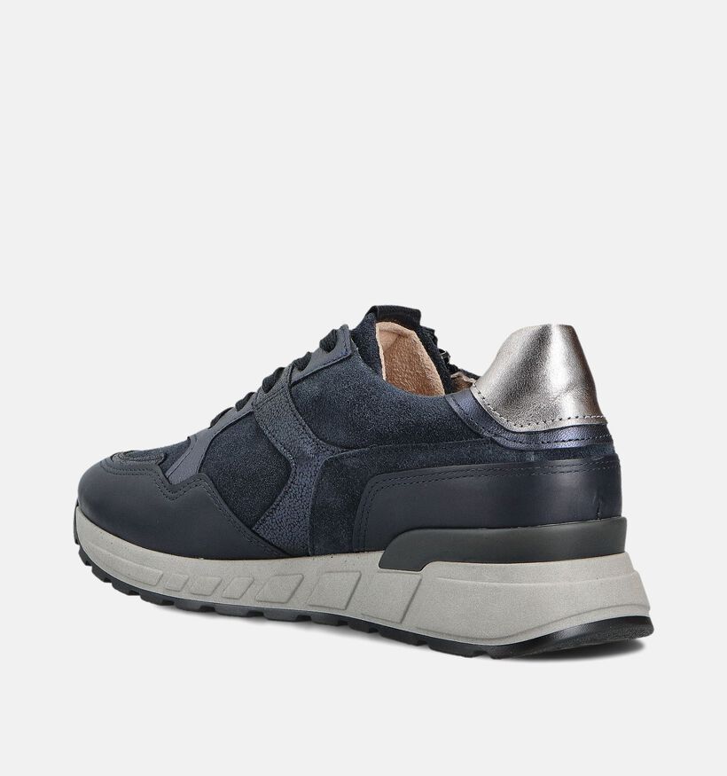 Gabor Donkerblauwe/Zilveren Sneakers Gabor Donkerblauwe/Zilveren Sneakers voor dames (360300) - geschikt voor steunzolen