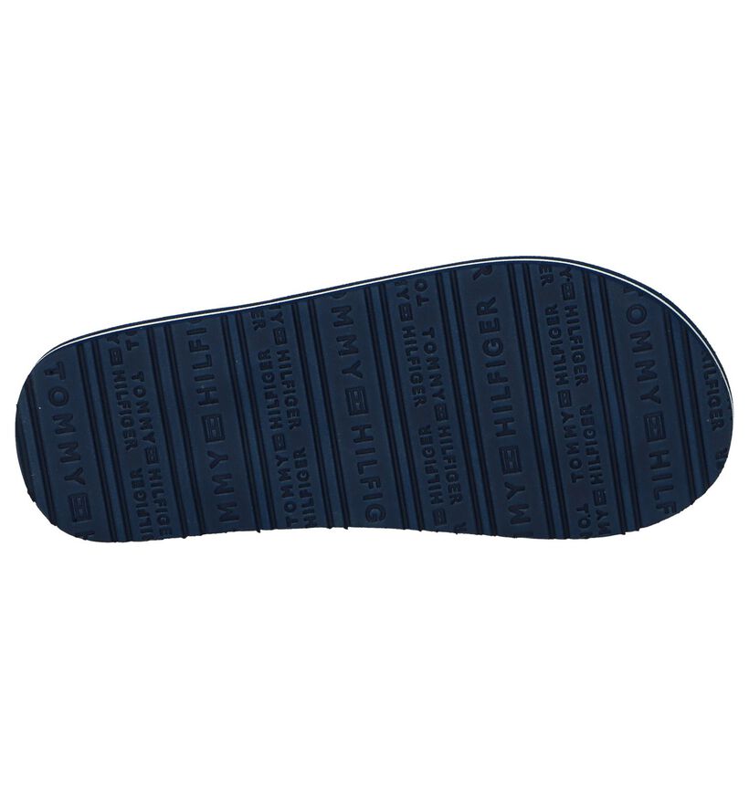 Donkerblauwe Slippers Tommy Hilfiger in stof (239567)
