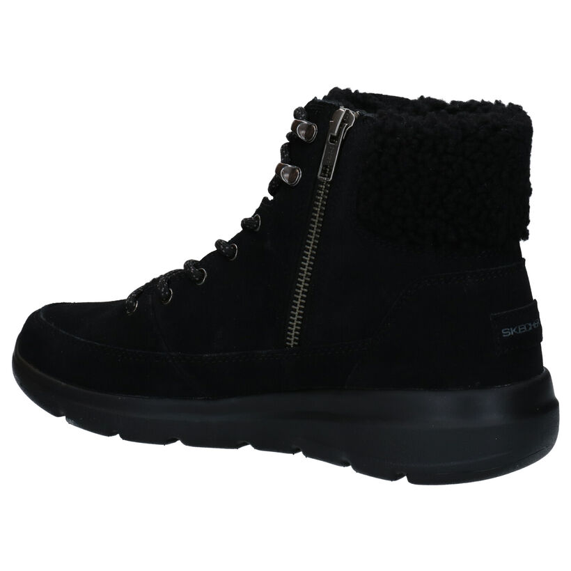Skechers Glacial Ultra Woodlands Zwarte Snowboots in nubuck (279574)