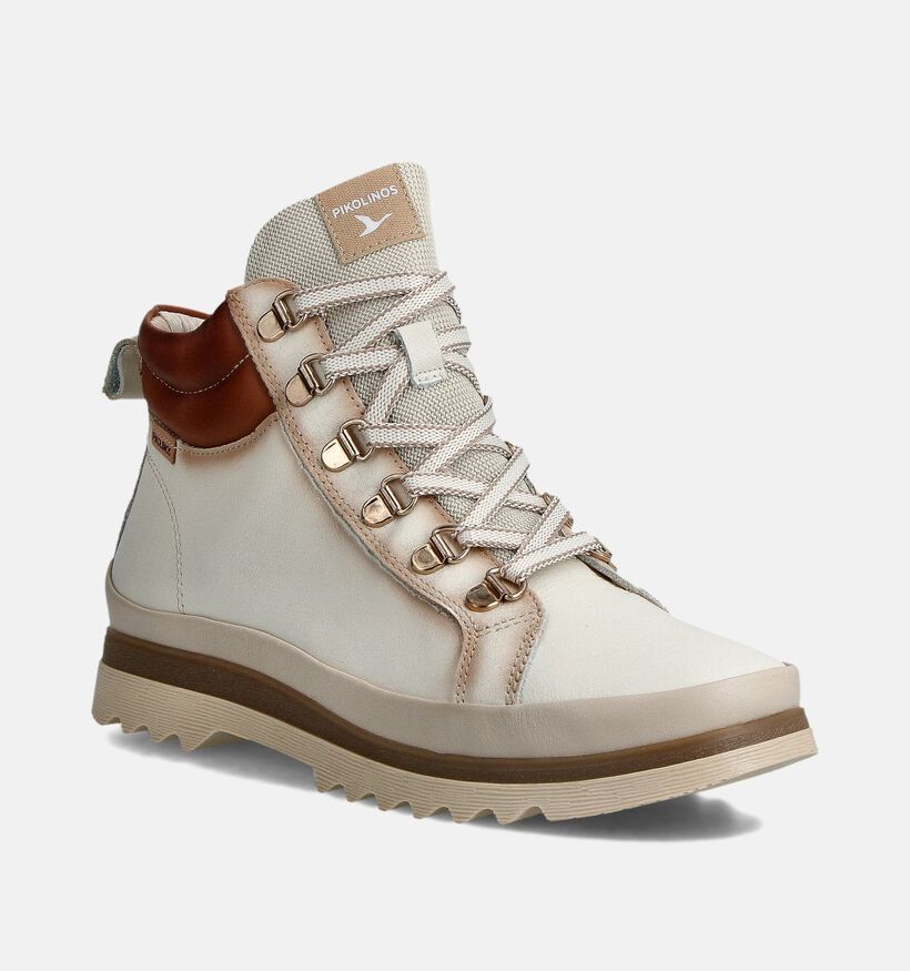 Pikolinos Vigo Boots à lacets en Écru pour femmes (363858) - pour semelles orthopédiques